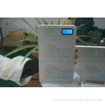 New private mode powerbank 20000mah LED digital display charge white leather customized mobile power banks